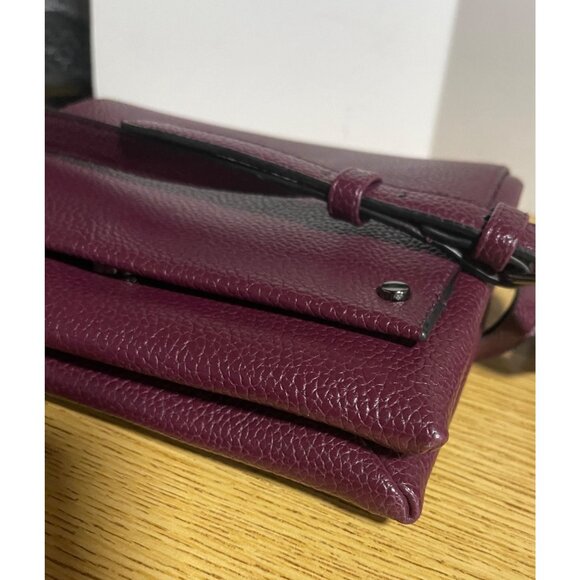 A New Day Burgundy Crossbody Bag With Adjustable Strap Pebbled Faux Leather - Picture 9 of 11